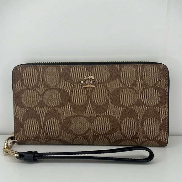 NWT Coach Long Zip Around Wallet In Signature Canvas - Picture 4 of 7